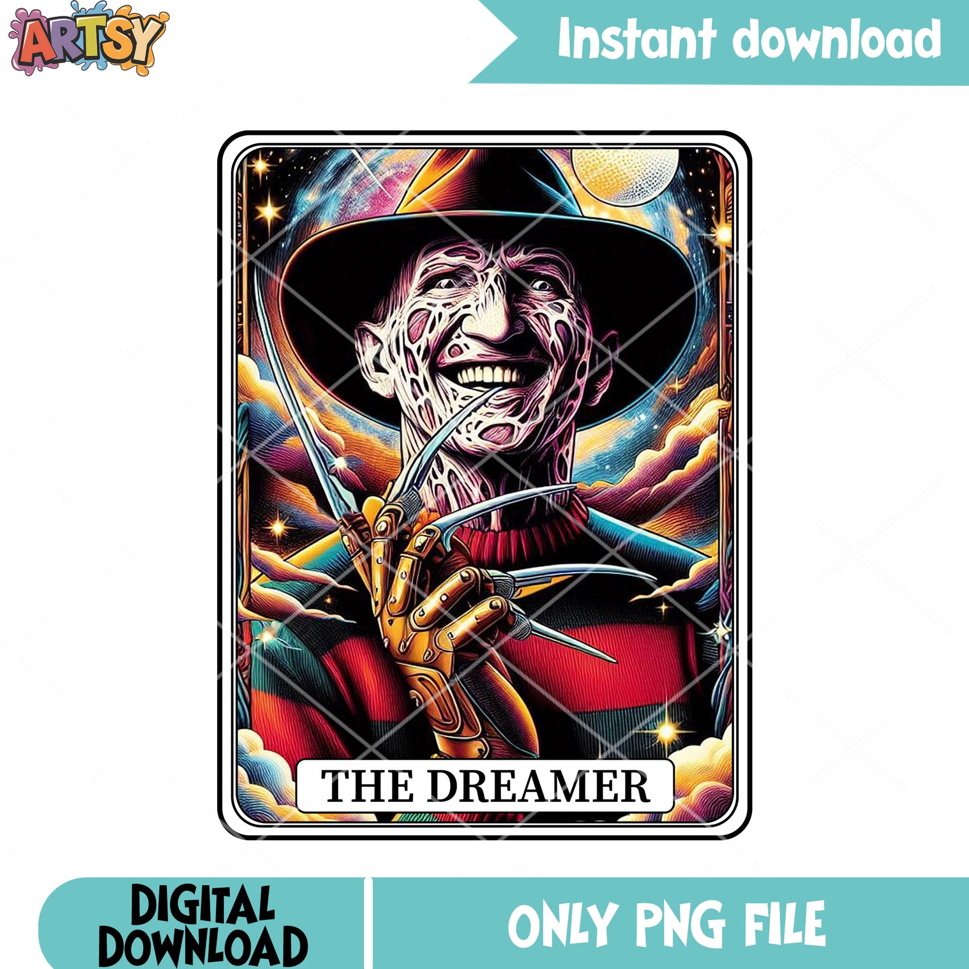 Mystic smoke moon aura  png, fredy kruger png, scary halloween png