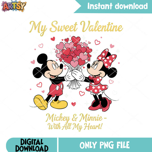 My sweet valentine valentine png, valentines day png, disney valentine png