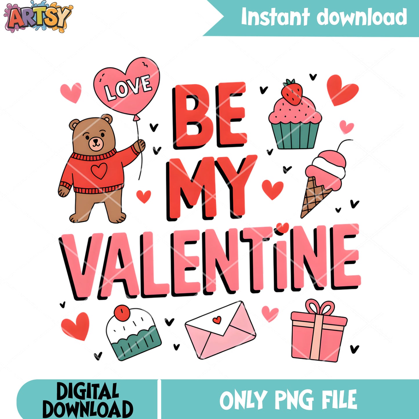 My valentine gifts poster png, valentines day png, valentines poster png