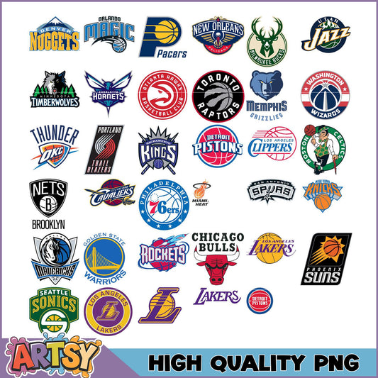 NBA Logos PNG Bundle High Quality Images