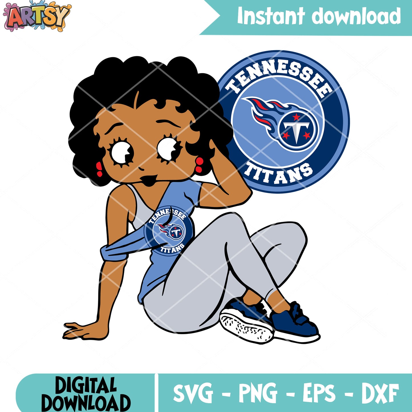NFL Betty boop svg, tennessee titans svg, nfl football team svg