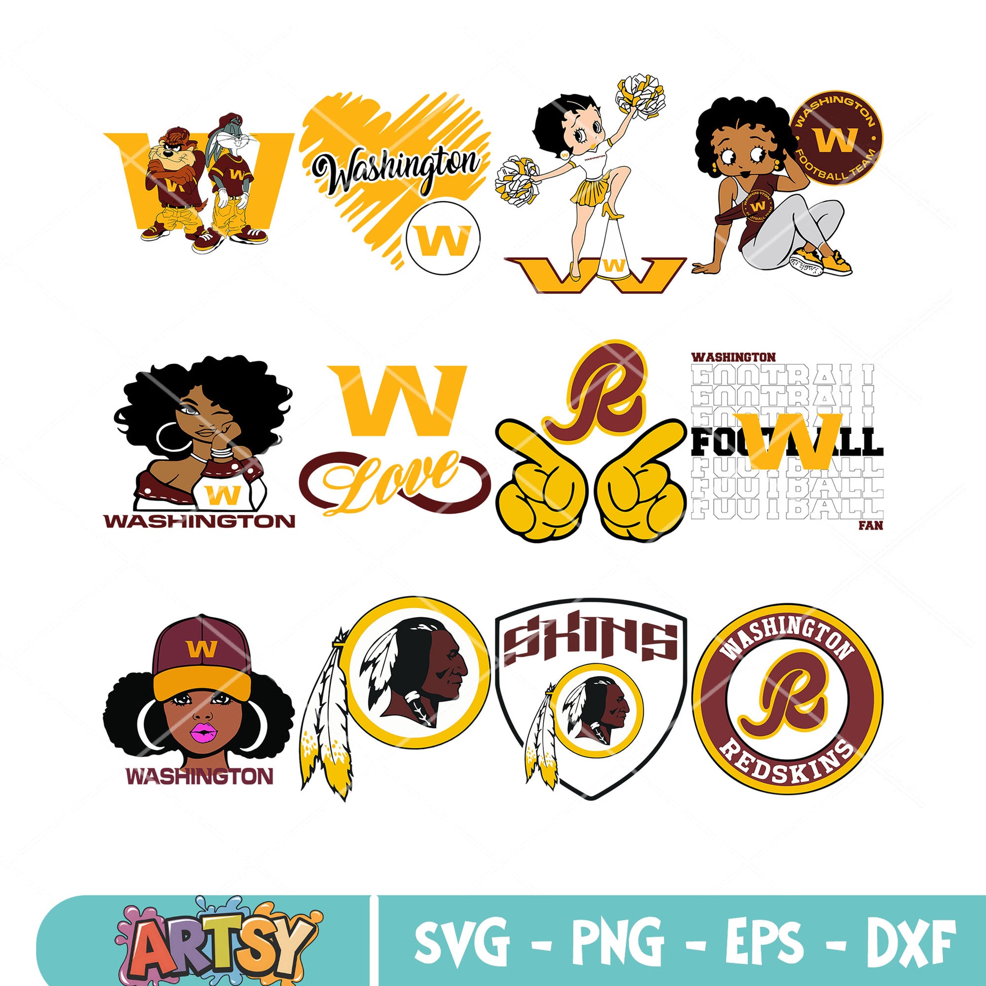 NFL football teams bundle svg, washington commanders svg, NFC East svg 