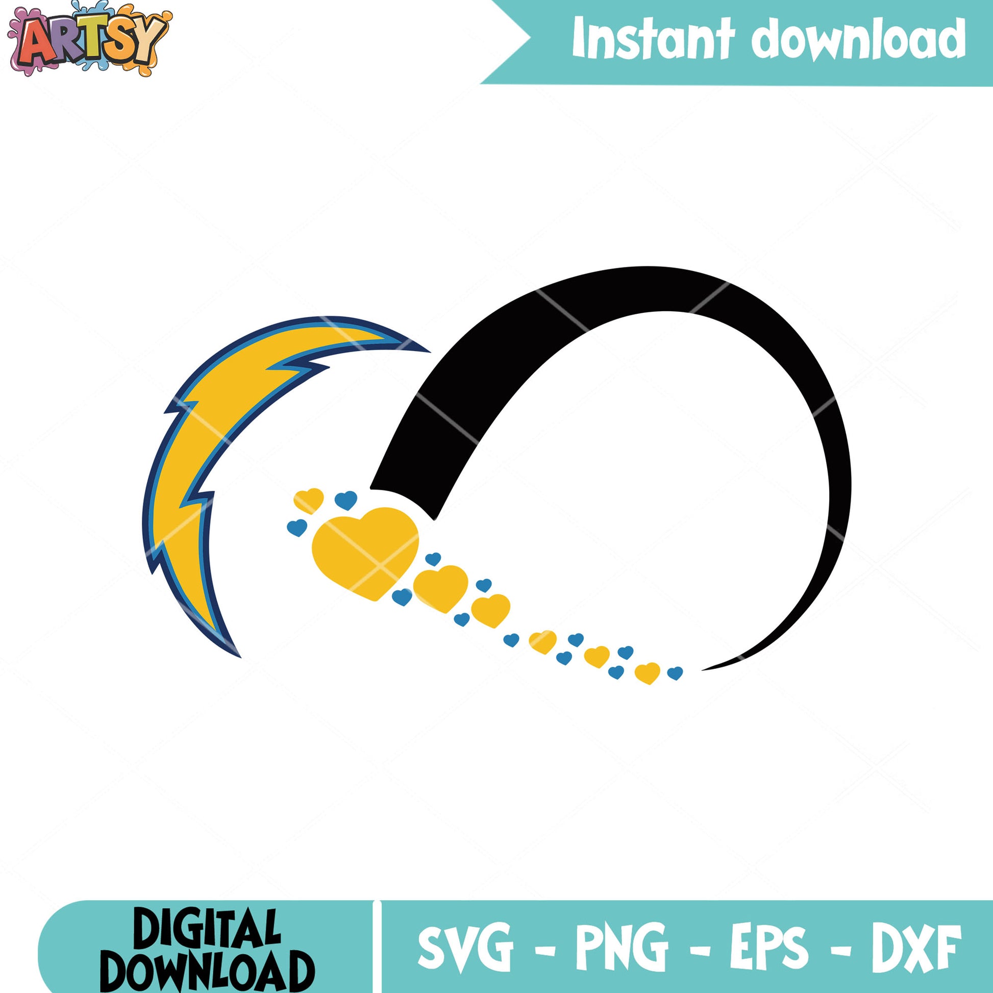 NFL football teams svg, chargers svg, ​los angeles chargers svg
