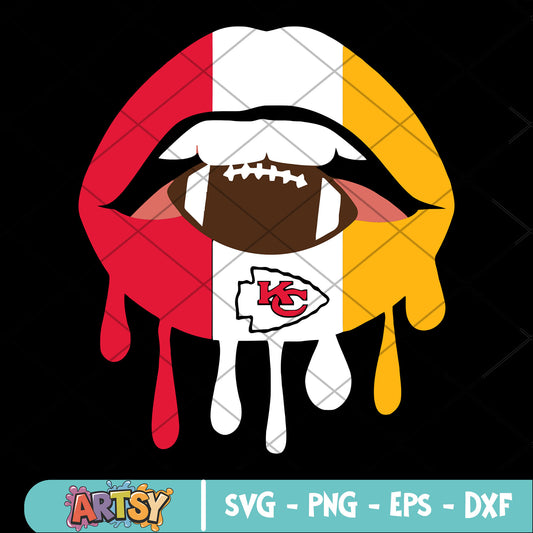 NFL pigskin svg, kansas city chief​ svg, national footaball leauge svg
