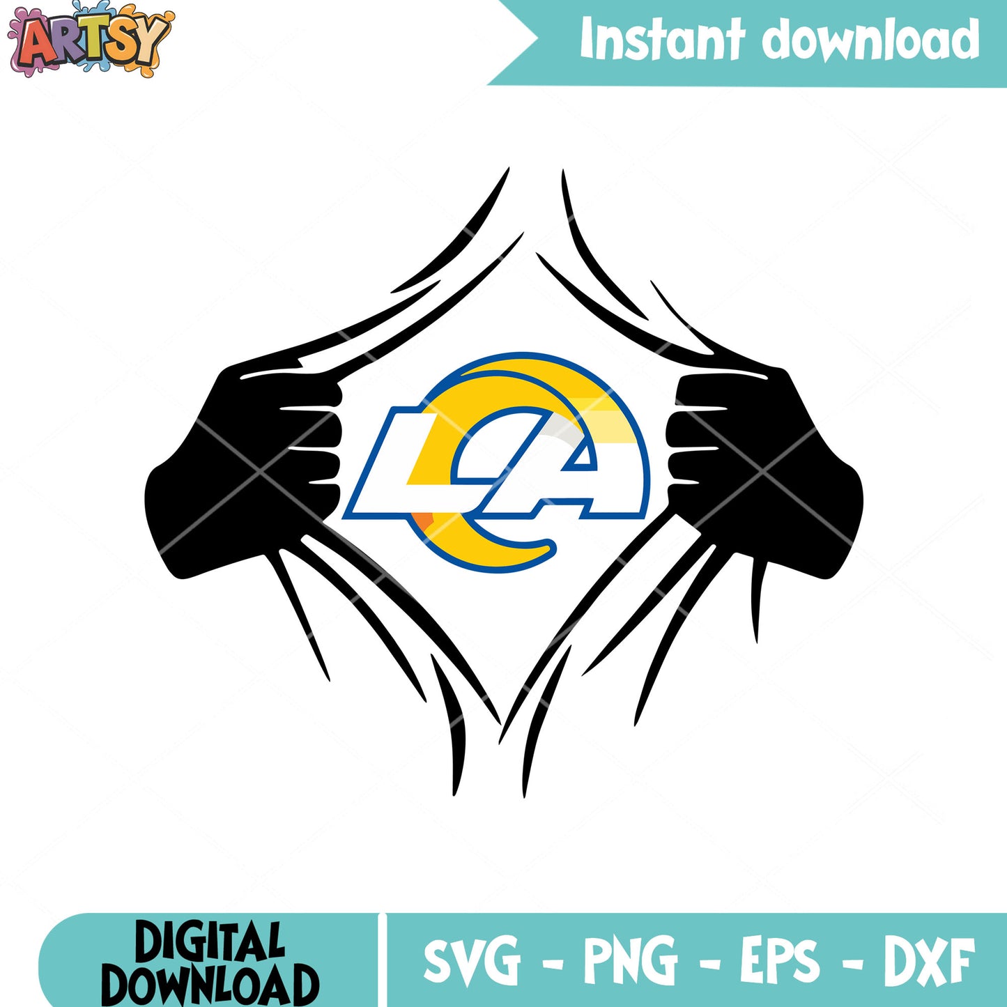 NFL teams football svg, los angeles rams svg, superman svg