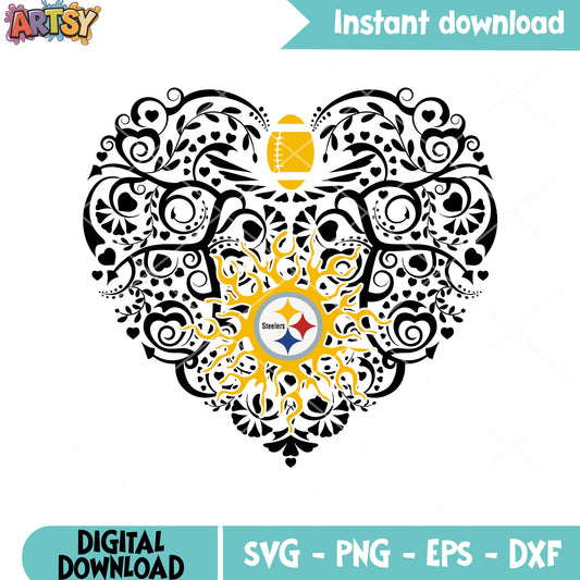 NFL yellow ball steelers svg, nfl teams svg, pittsburgh svg