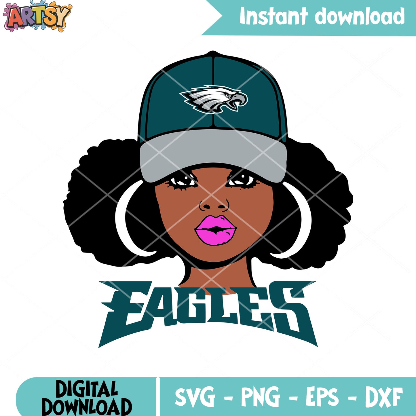 NFl black girl svg, Philadelphia Eagles svg, philadelphia svg