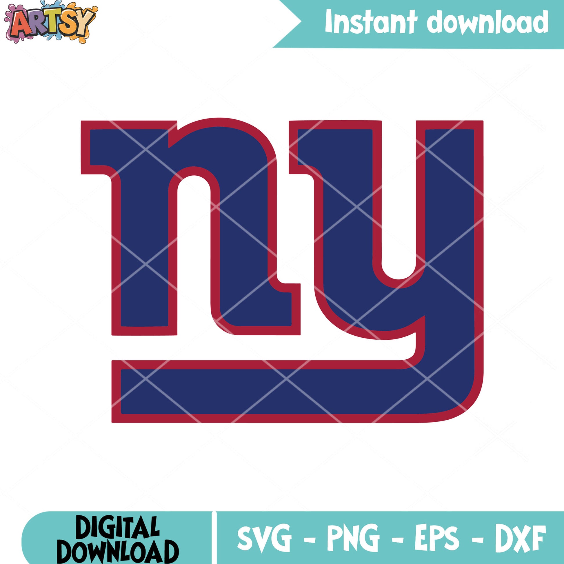 NY title nfl poster svg, giants team​ svg, national football leauge svg