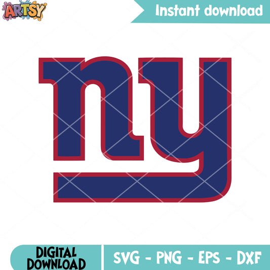 NY title nfl poster svg, giants team​ svg, national football leauge svg
