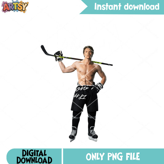 Naked ilya hockey png, hockey poster png, ilya rozanov png