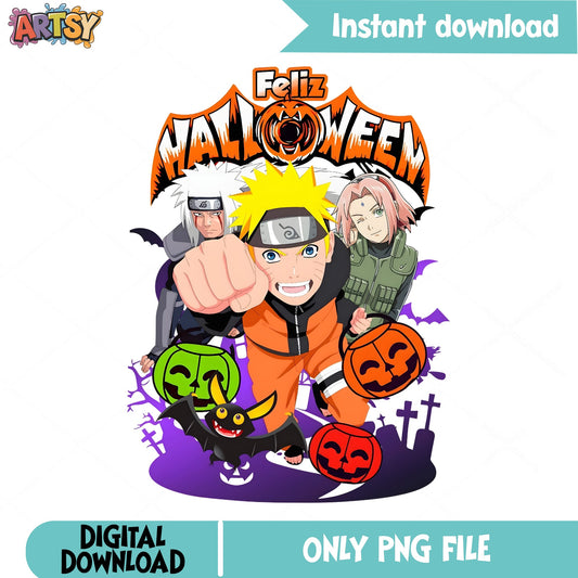 Naruto Halloween PNG, Feliz Halloween Anime PNG, Naruto PNG