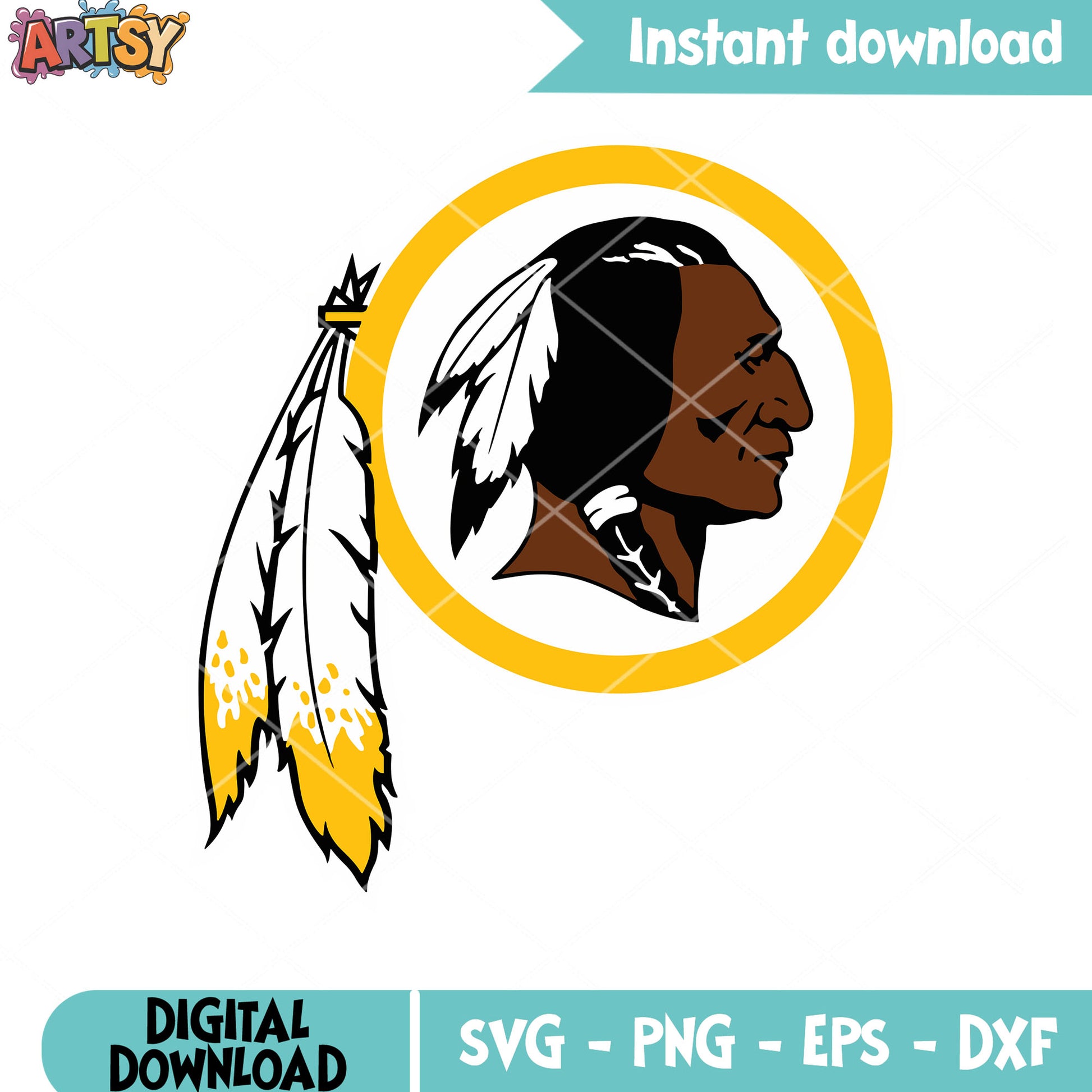 Native inhabitants svg, washington redskin svg, nfl teams svg