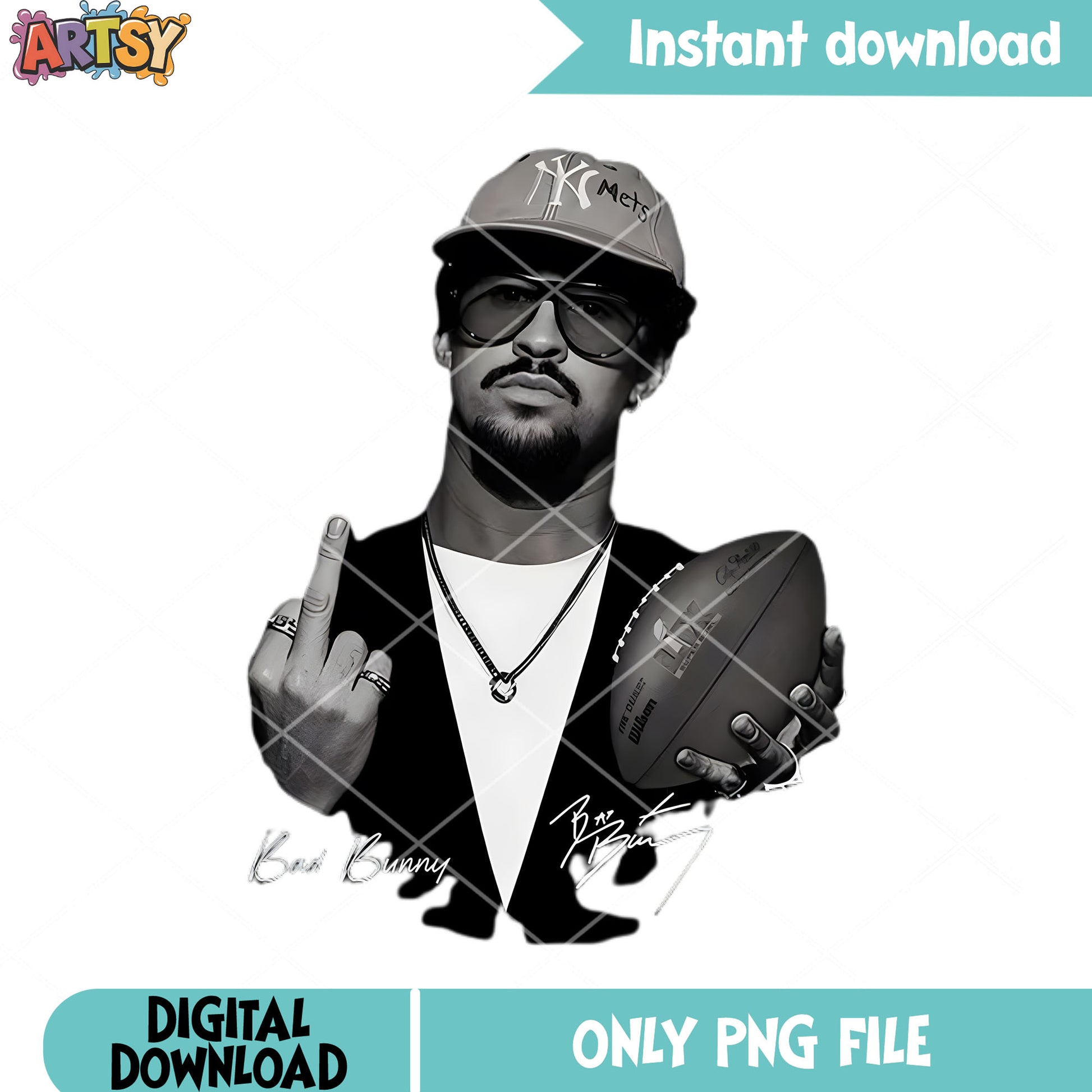 Naughty bad bunny png, super bowl halftime show​ png, nfl png