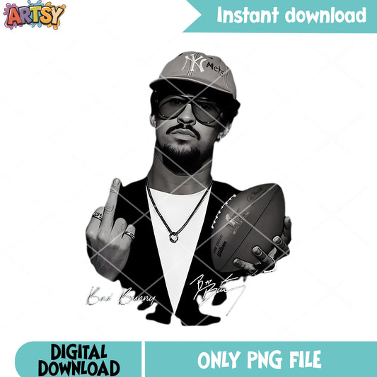 Naughty bad bunny png, super bowl halftime show​ png, nfl png