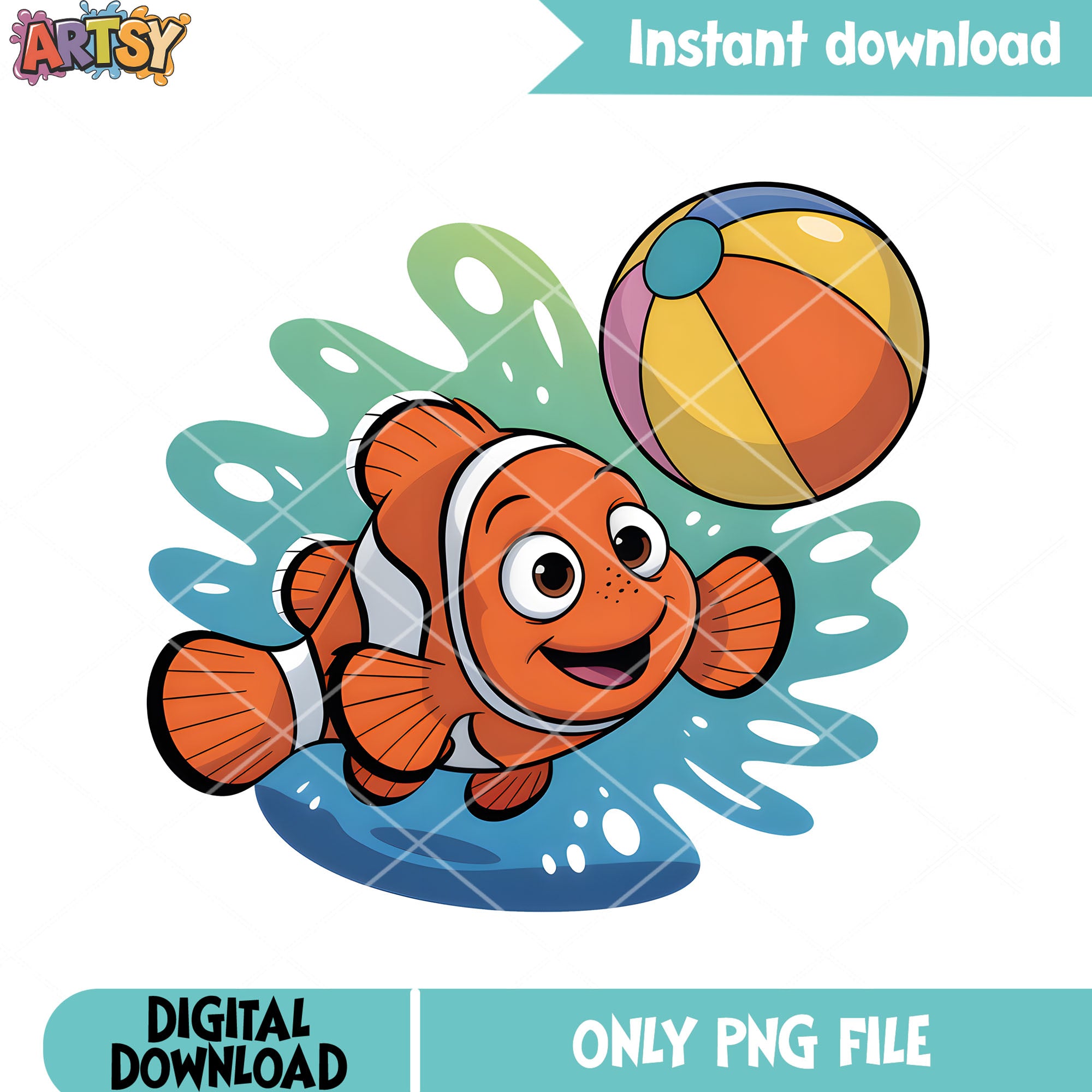 Nemo finding beach ball png, disney art png, disney sticker png – Artsysvg