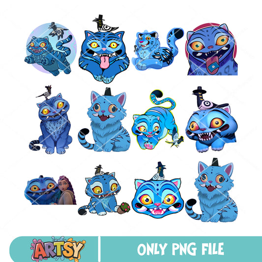 Netflix derpy cute png bundle, derpy tiger png, kpop demon hunters png