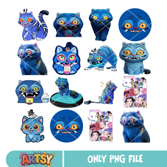 Netflix derpy tiger png bundle, derpy tiger png, kpop demon hunters png