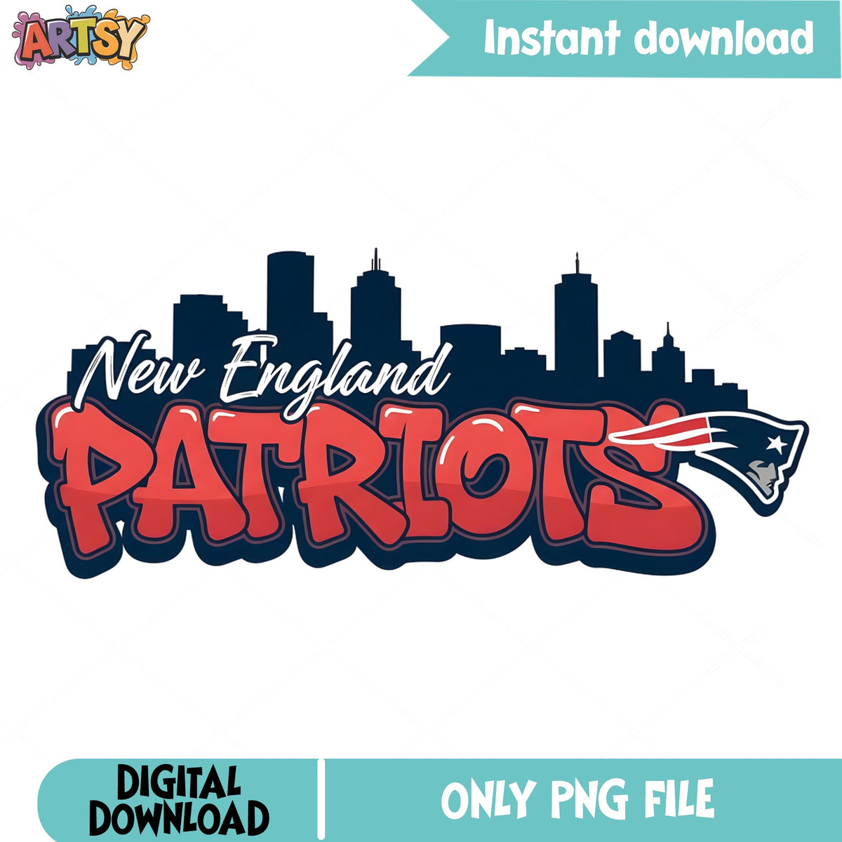 New England Patriots PNG, NFL Football Team, Skyline PNG