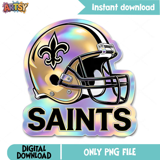 New Orleans Saints Helmet PNG, Saints Football PNG, NFL PNG