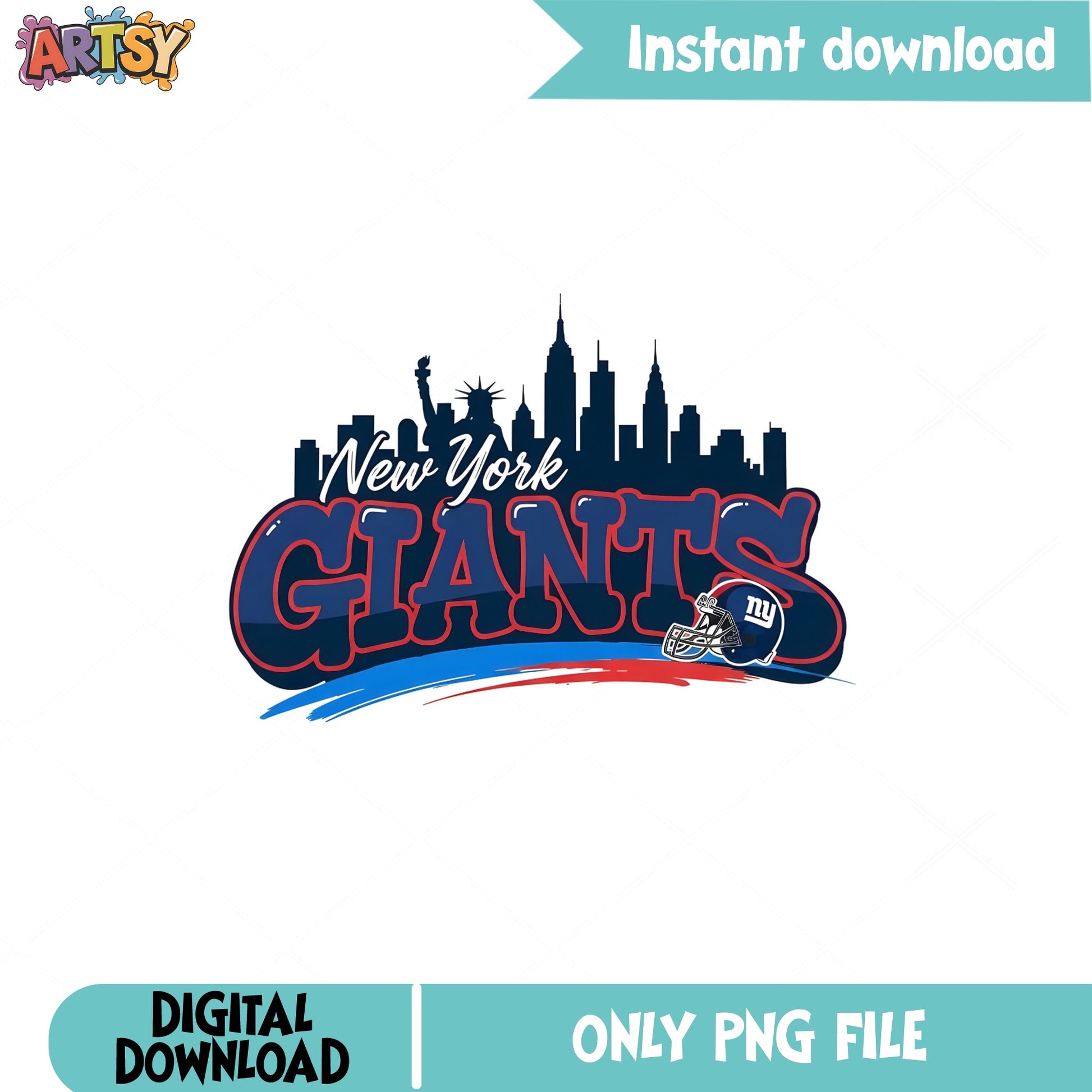 New York Giants PNG, NFL Football Team Skyline, Giants PNG