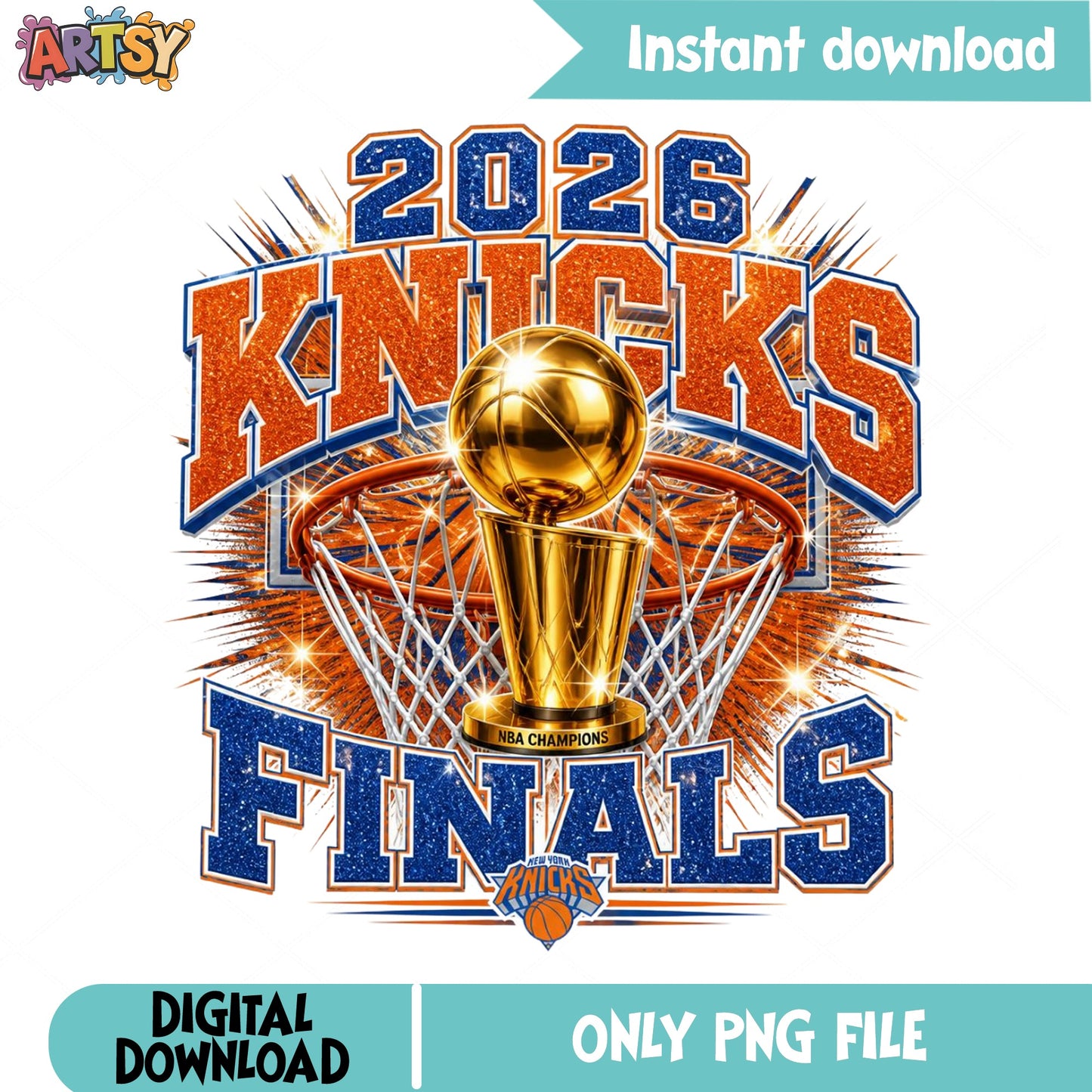 New York Knicks 2026 NBA Finals Champions PNG, Knicks PNG, Basketball PNG