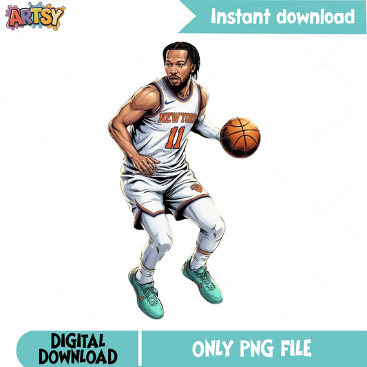 New York Knicks Basketball Player Number 11 PNG, NBA PNG, Knicks PNG