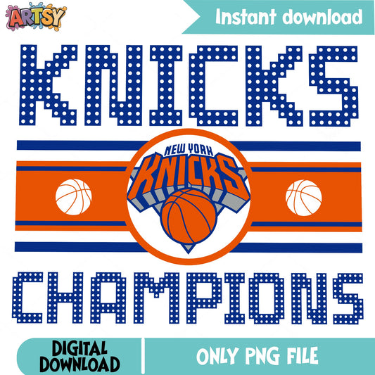 New York Knicks Champions PNG, Knicks Basketball PNG, NBA PNG