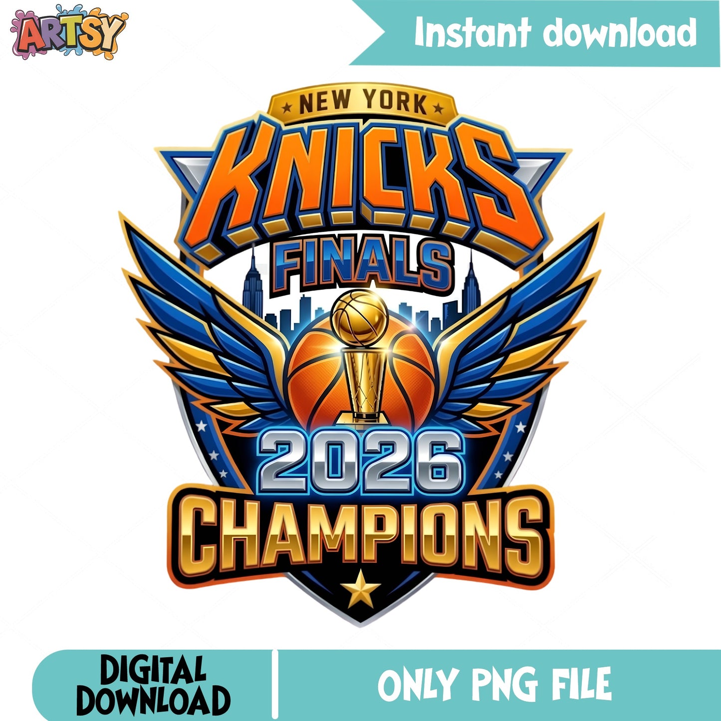 New York Knicks Finals 2026 Champions PNG, Knicks PNG, Basketball PNG