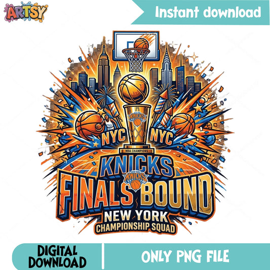 New York Knicks Finals Bound PNG, NBA Champions PNG, Basketball NYC PNG