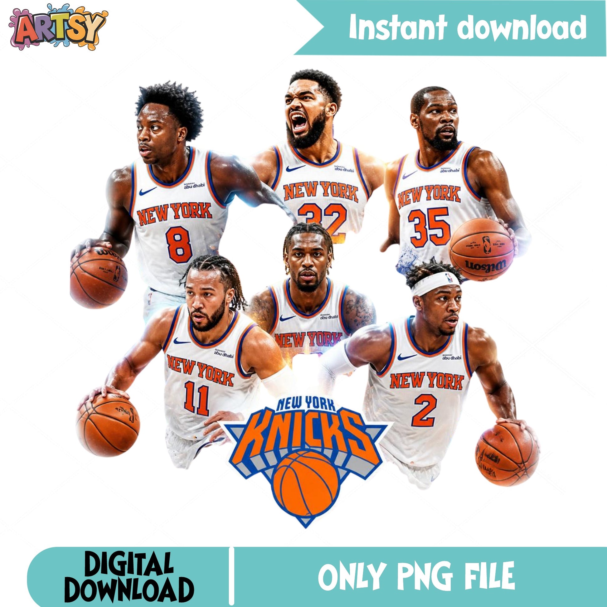 New York Knicks PNG, NBA Basketball Team PNG, Knicks Players PNG