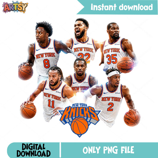 New York Knicks PNG, NBA Basketball Team PNG, Knicks Players PNG