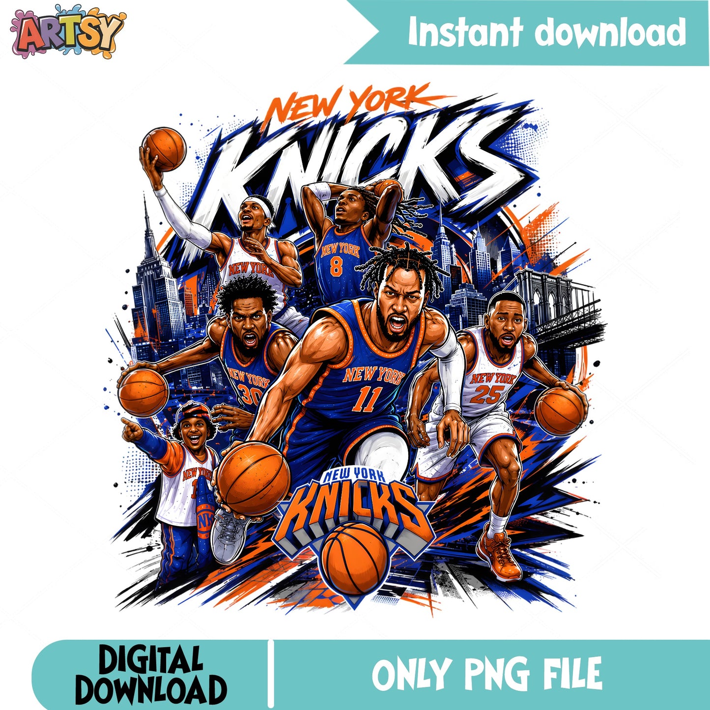 New York Knicks PNG, NBA Basketball Team Shirt, Knicks PNG