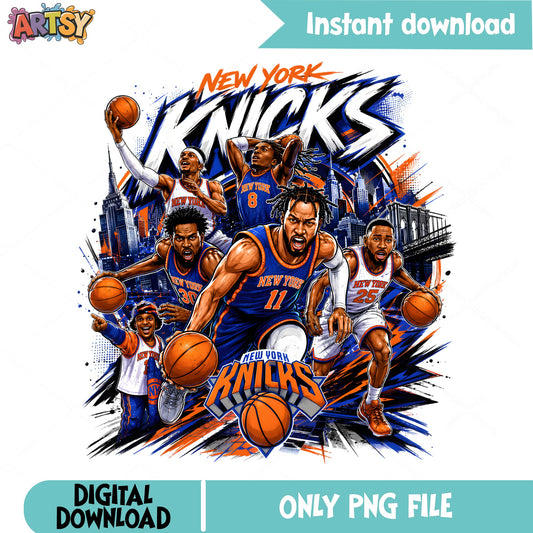 New York Knicks PNG, NBA Basketball Team Shirt, Knicks PNG