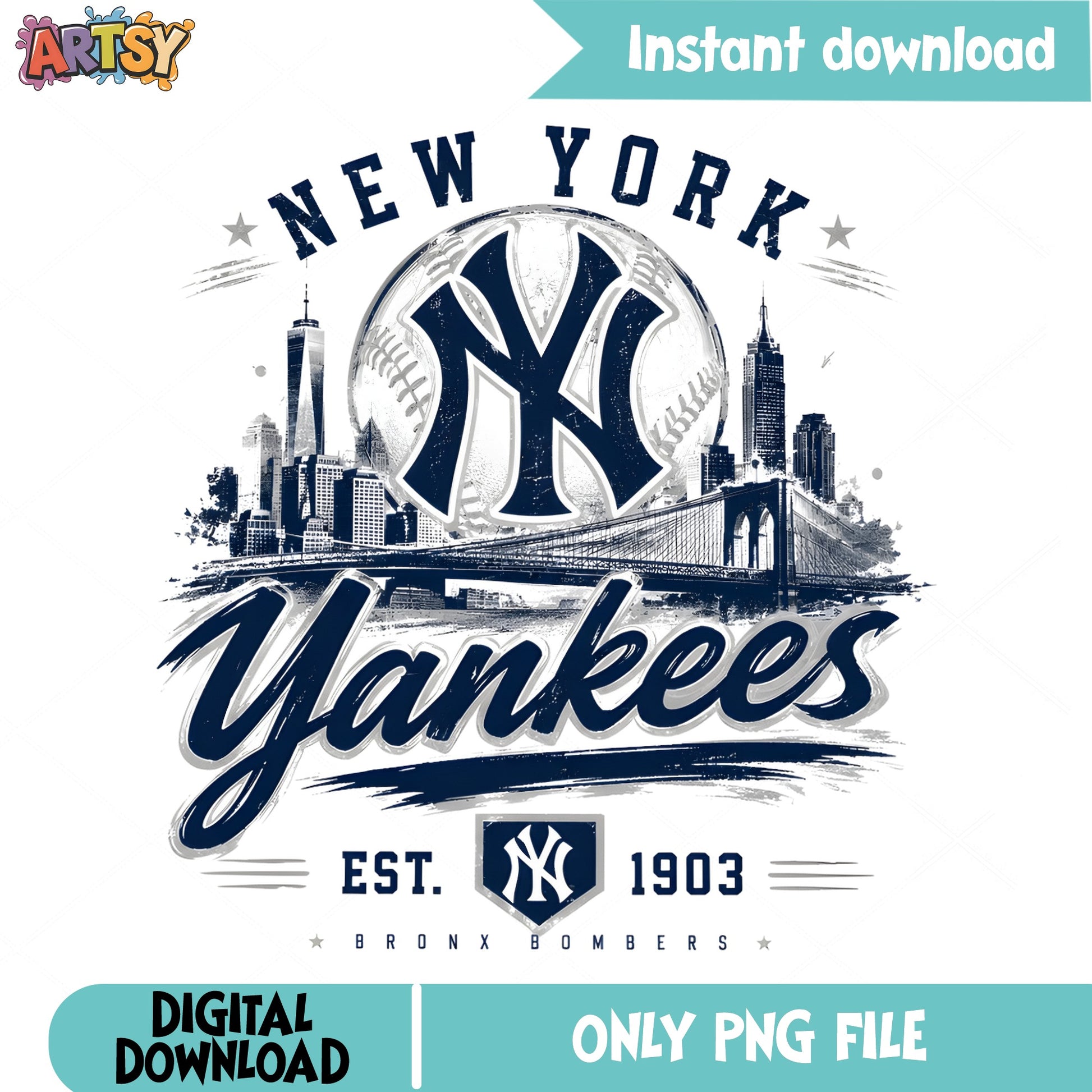 New York Yankees PNG, Bronx Bombers Baseball PNG, NY Yankees PNG