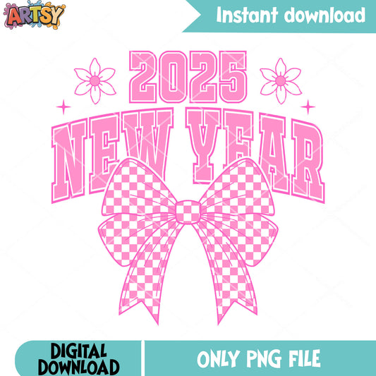 New year poster vibes png, valentine bow png, love vibes png