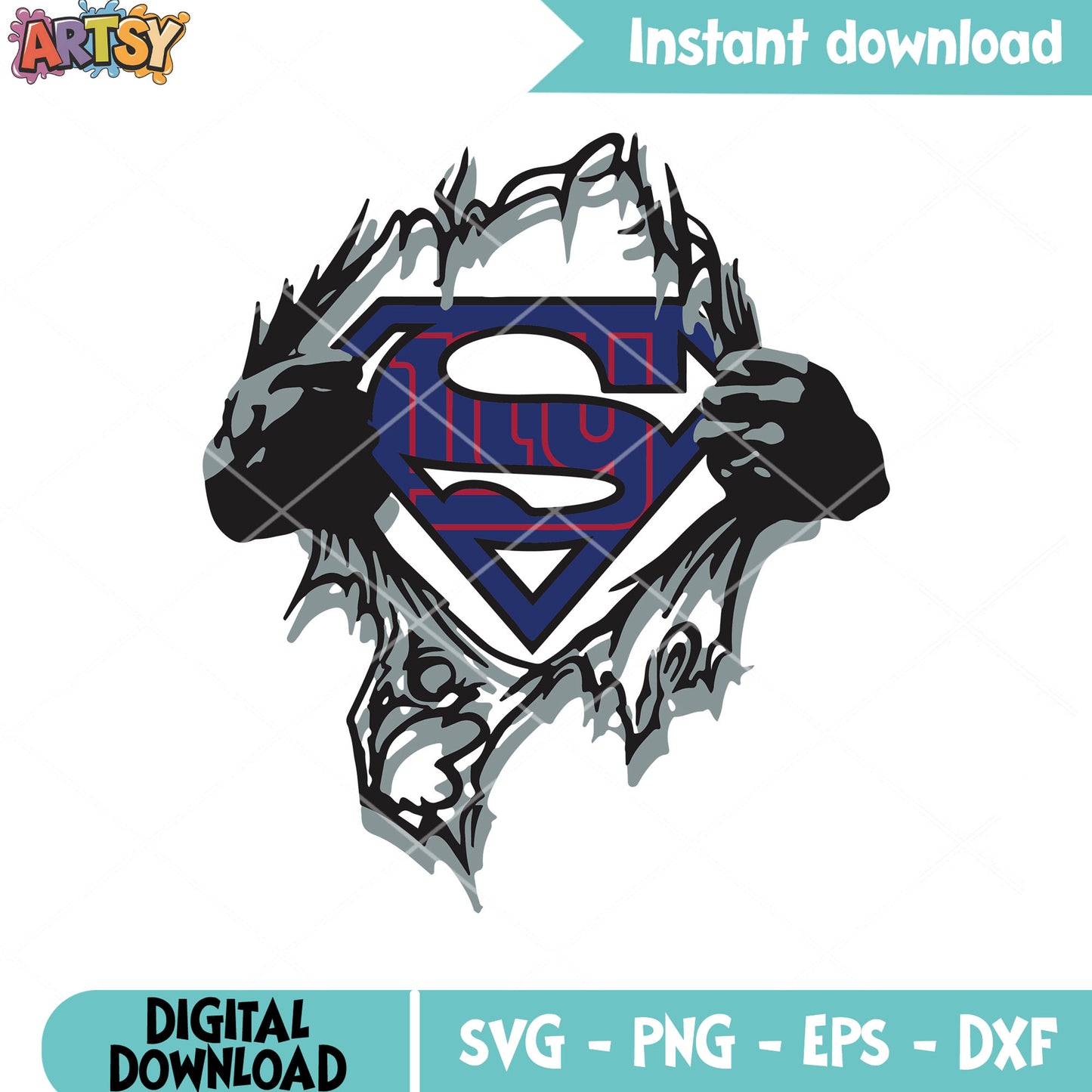Nfl dc giants football team svg, ny giants svg, superman svg