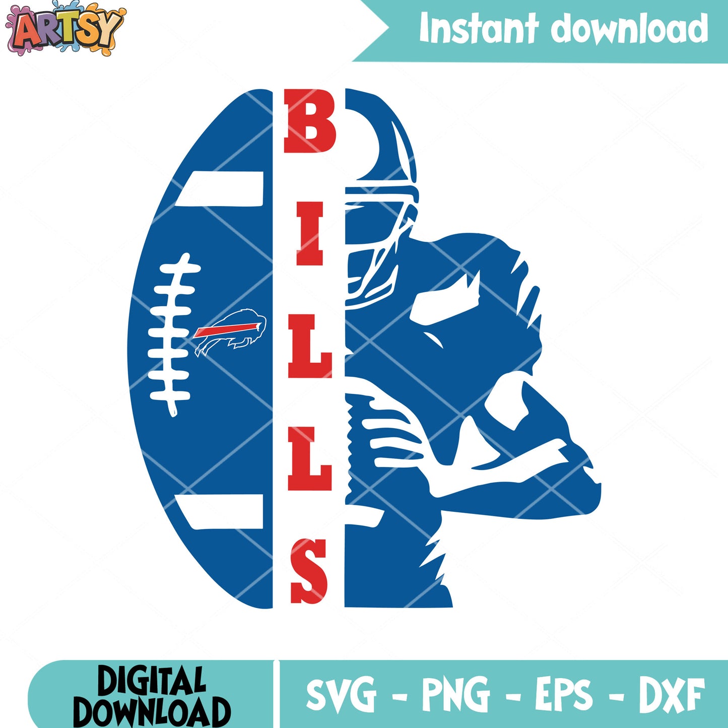 Nfl player bills svg, buffalo bills svg, American Football League svg