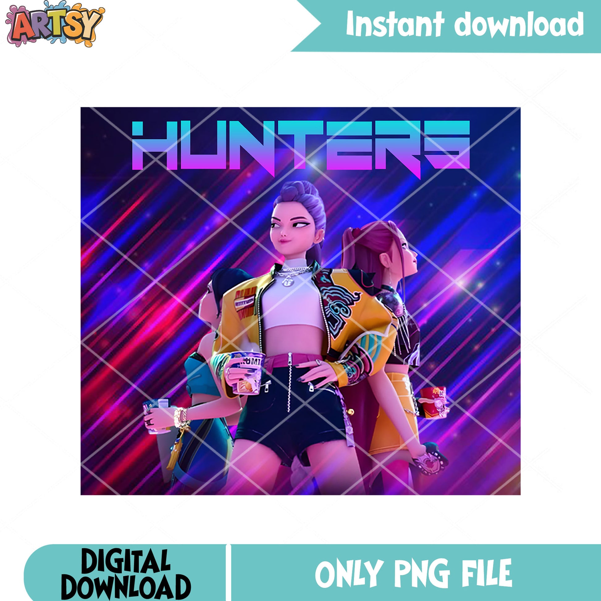 Night huters of ramyeon png, huntrix girls png, kpop demon hunters png