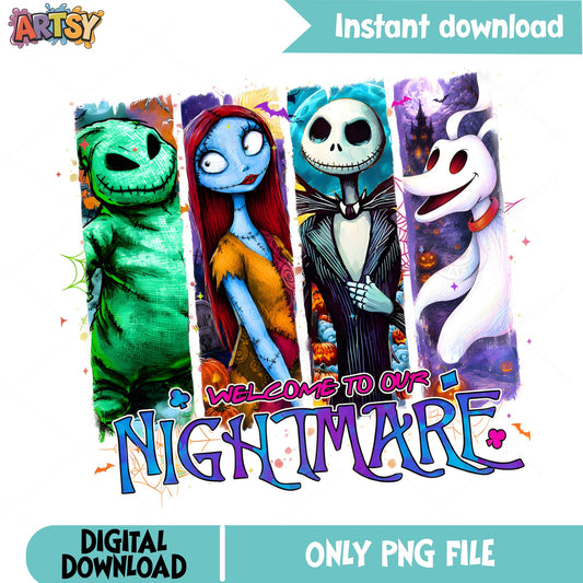 Nightmare Before Christmas PNG, Jack Skelley Halloween PNG, Zero PNG