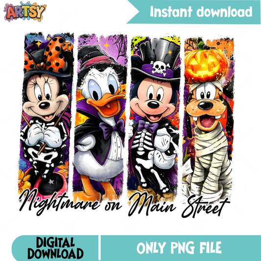 Nightmare On Main Street Halloween PNG, Disney PNG, Mickey PNG