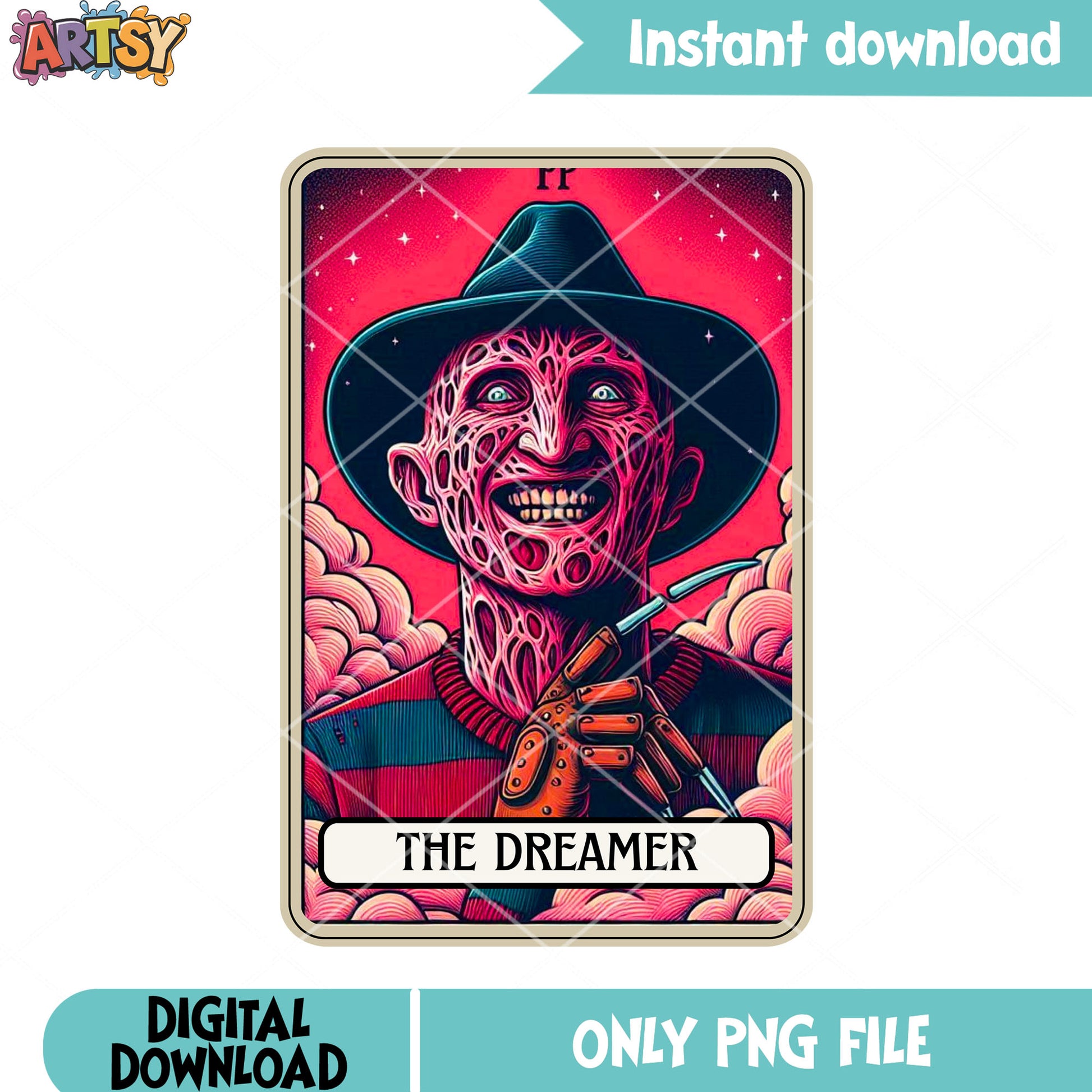 Nightmare fredy kruger png, magic cloud png, stary night png