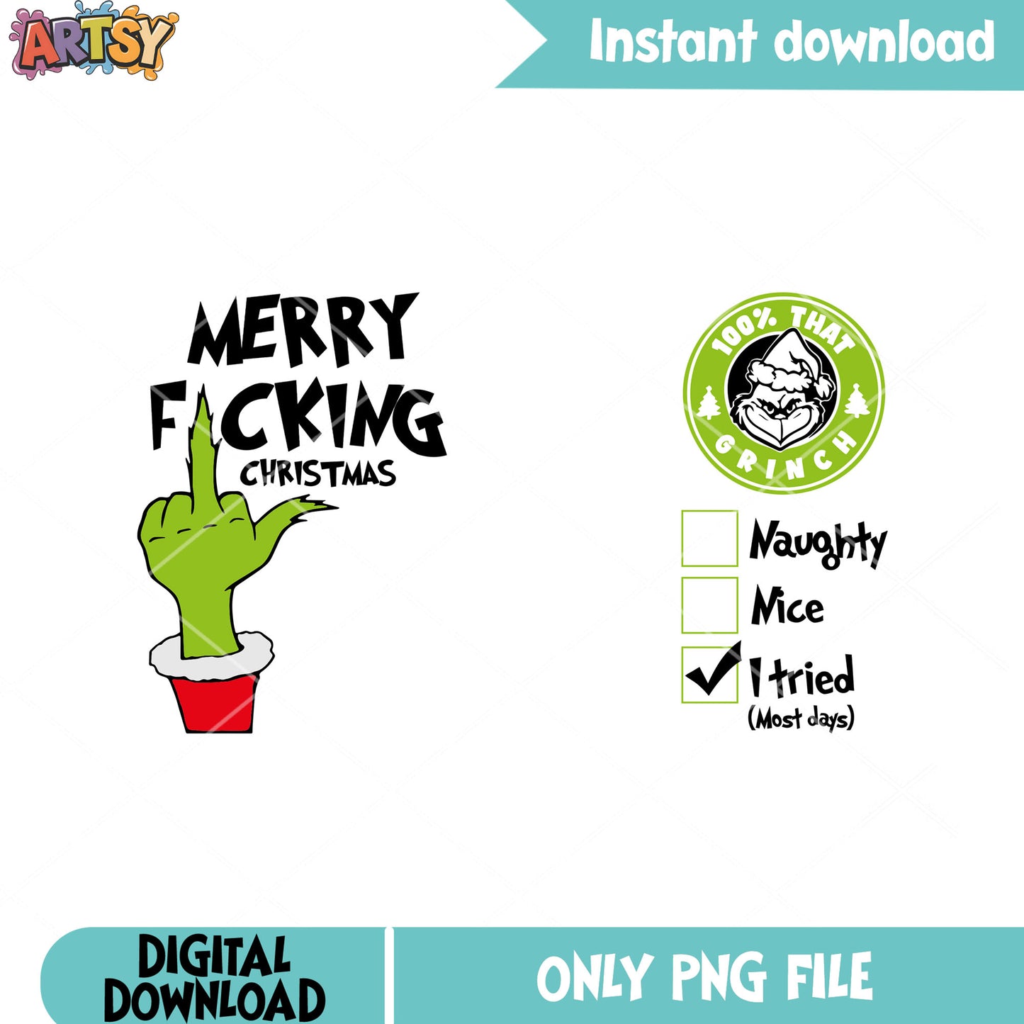 No blood just grinchy png, middle finger png, grinchmas png