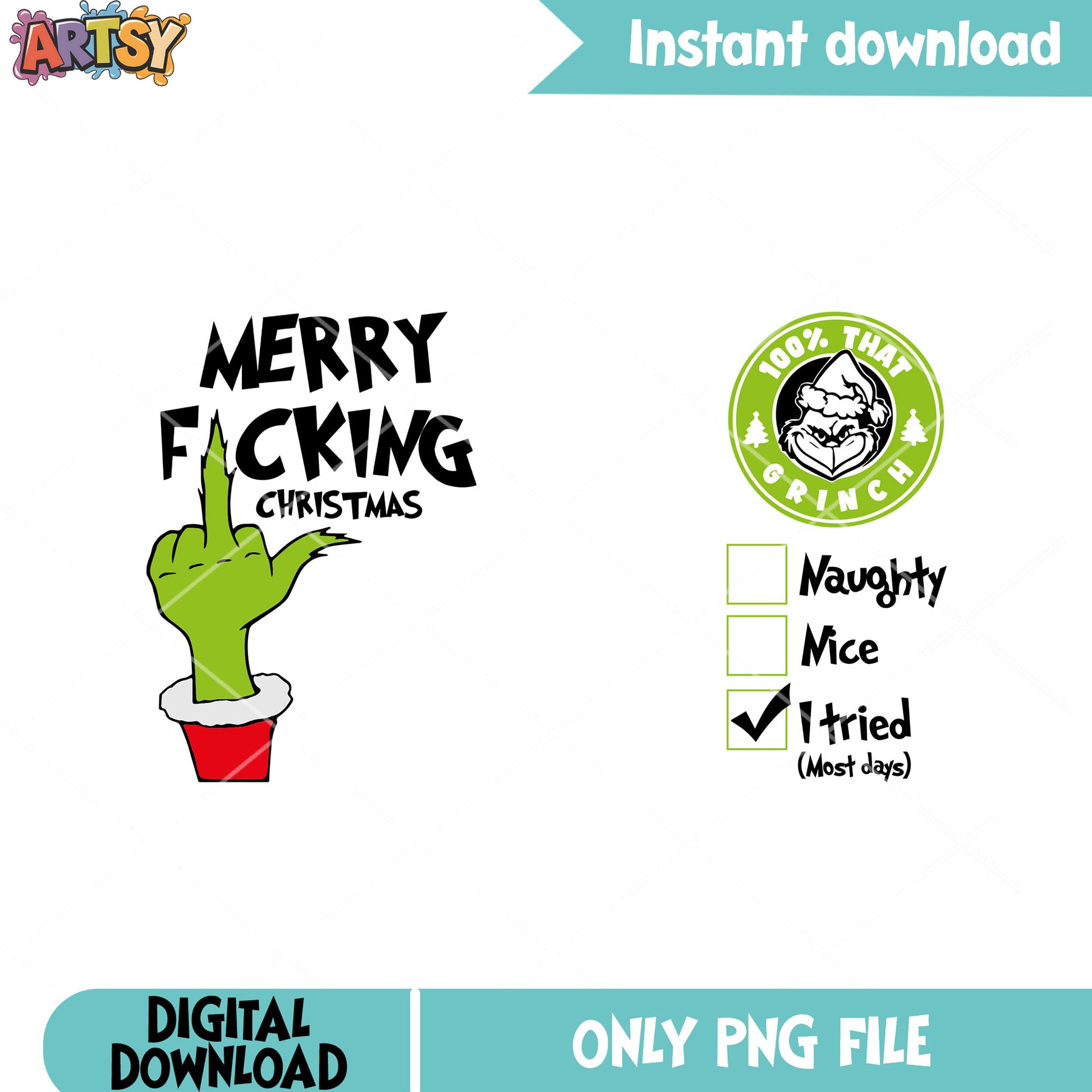 No blood just grinchy png, middle finger png, grinchmas png