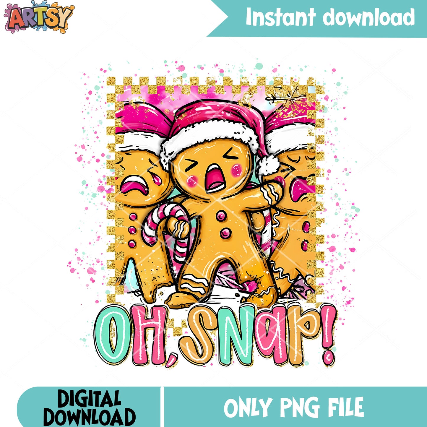 Noel candy santa png, gingerbread man png, Happy christmas png