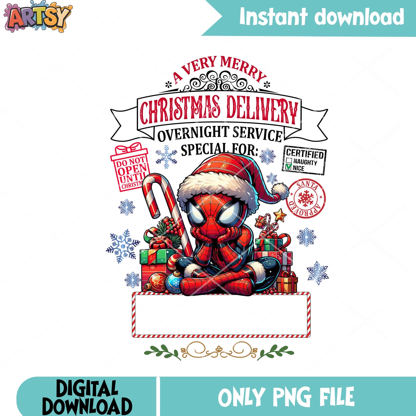 Noel marvel gifts for present png, santa hat png, spiderman png
