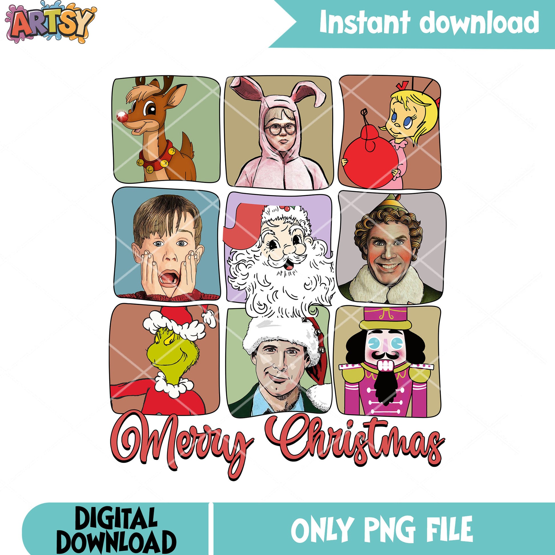 Noel the grinch santa claus png, home alone png, cindy lou who png