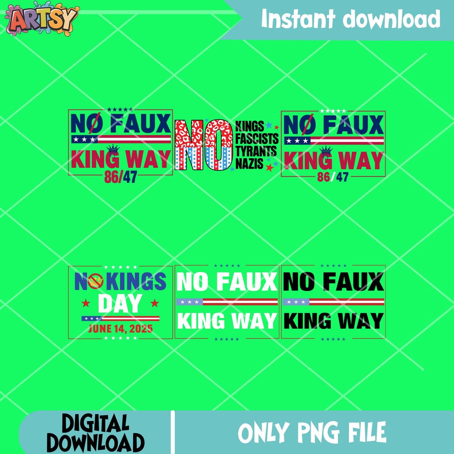 No faux king way bundle png, no kings day png, no more kings png