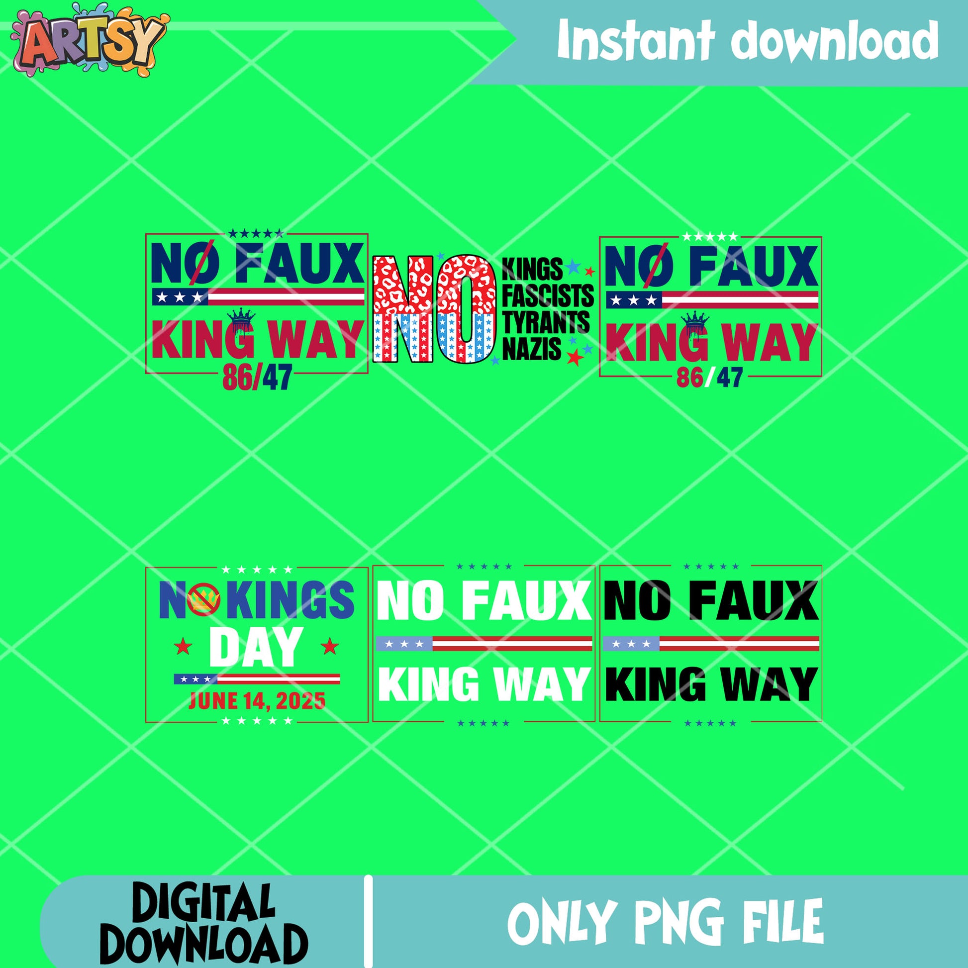 No faux king way bundle png, no kings day png, no more kings png