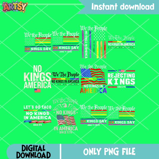 No king june 14 png bundle, no kings day png, no more kings png