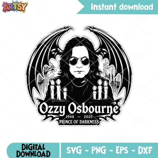 No more tour ozzy svg, ozzy 2025 svg, ozzy rock n roll rebel​ svg